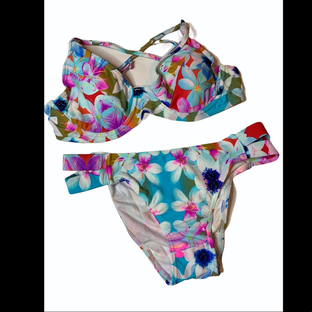 Colorful Floral 2 Pc Bikini